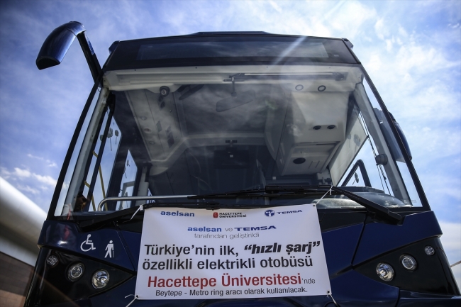 Türkiye'nin ilk elektrikli otobüsü Hacettepe'de hizmet verecek