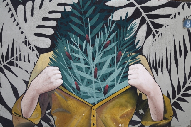 Sırp nakkaş çizdiği resimlerle duvarları yeniden canlandırıyor