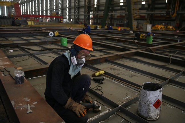 Tersane işçileri 4 mevsim işinin başında