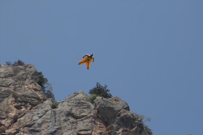 Samsun Şahinkaya Kanyonu'nda nefes kesen dans