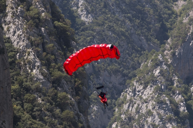 Samsun Şahinkaya Kanyonu'nda nefes kesen dans