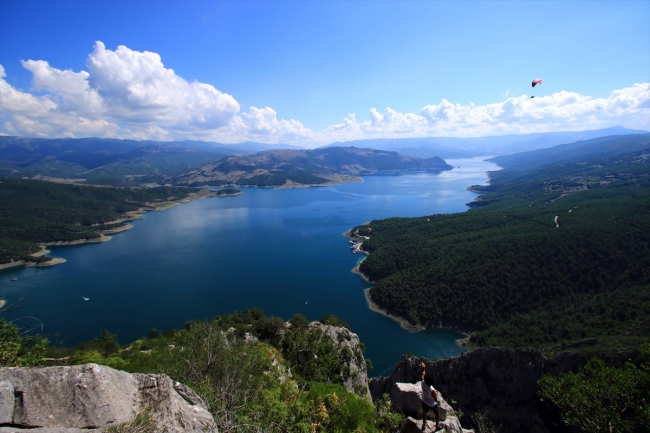 Samsun Şahinkaya Kanyonu'nda nefes kesen dans