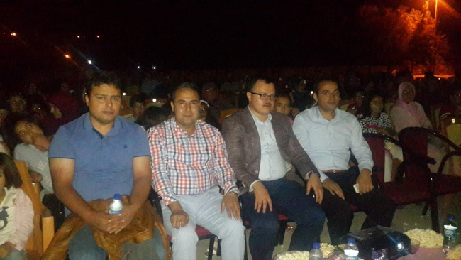 Okul bahçesinde "Açık Hava Sinema" etkinliği yapıldı