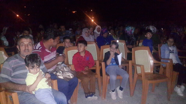 Okul bahçesinde "Açık Hava Sinema" etkinliği yapıldı