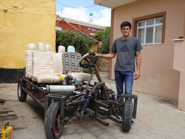 Lise mezunu Ali Özdemir kendi arabasını yaptı