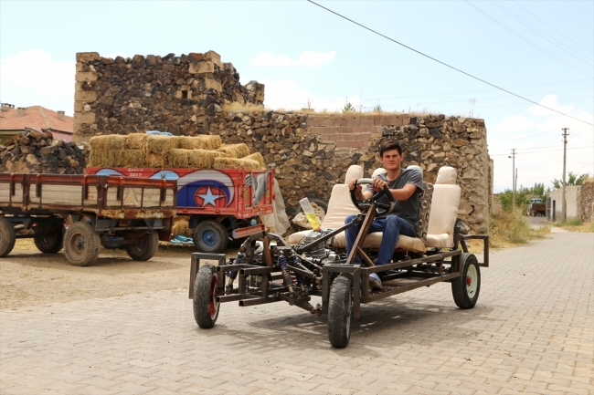 Lise mezunu Ali Özdemir kendi arabasını yaptı