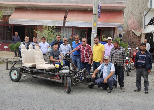 Lise mezunu Ali Özdemir kendi arabasını yaptı