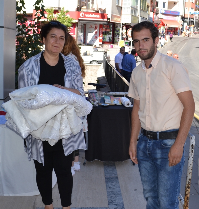 Kadın muhtar "Her Şey Askıda" yardım kampanyası başlattı