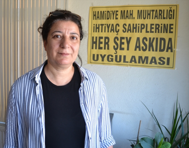 Kadın muhtar "Her Şey Askıda" yardım kampanyası başlattı