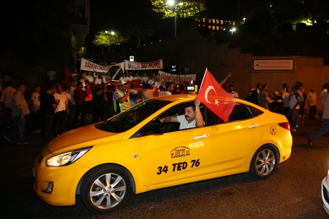 Taksicilerden ABD'ye tepki