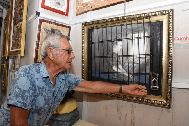 Toplu iğneleri sanata dönüştürüyor