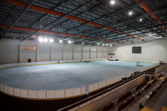 Trakya'nın en büyük buz pateni pistinde son aşama