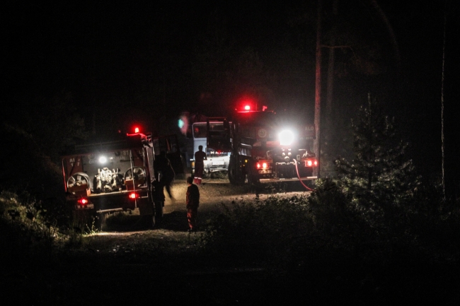 Kütahya'da çıkan orman yangınına müdahale ediliyor