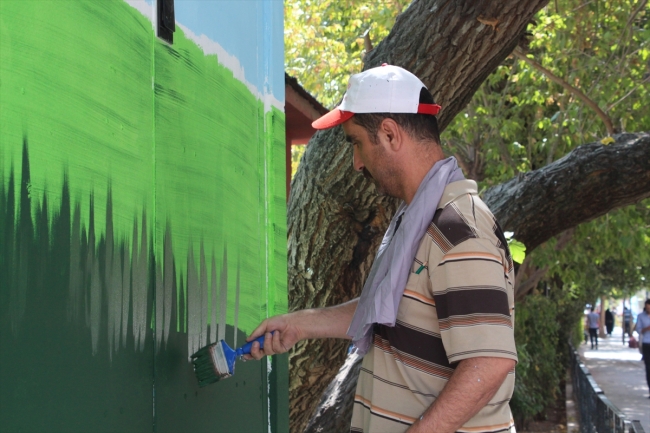 Sinoplu çift Siirt'in sokaklarını renklendiriyor