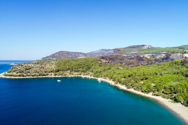 Kumluca'daki orman yangınında 70 hektar alan zarar gördü