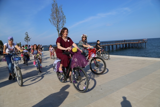 Ordu'da "Süslü Kadınlar Bisiklet Turu" yapıldı