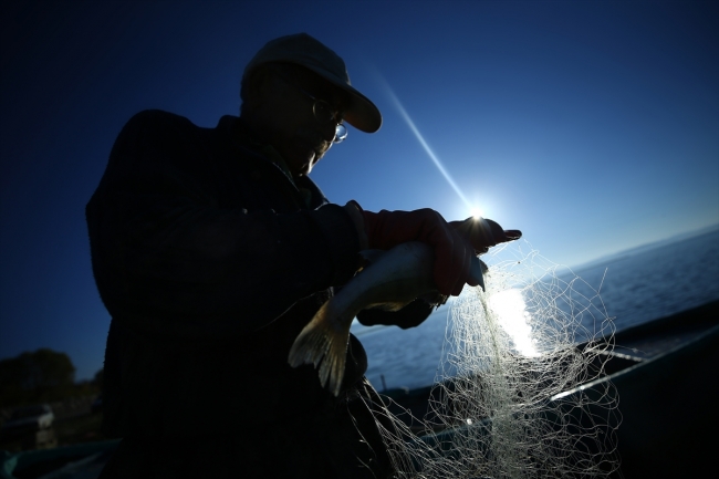 Yıldırım çifti 15 yıldır beraber balıkçılık yapıyor