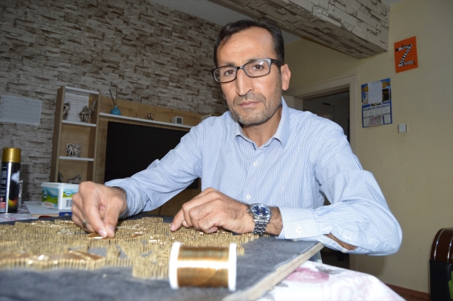 Filografi ve ahşap yakma ustası imamın eserleri ilgi görüyor