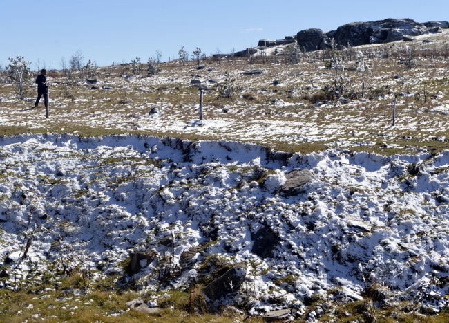 Ardahan'ın yüksek kesimleri beyaza büründü