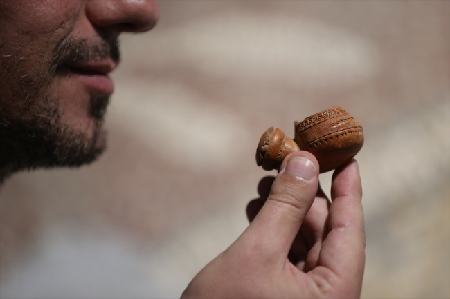 Bursa'da Osmanlı dönemine ait çok sayıda pipo bulundu