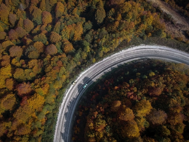 Sonbahar renklerine bürünen Domaniç Dağları