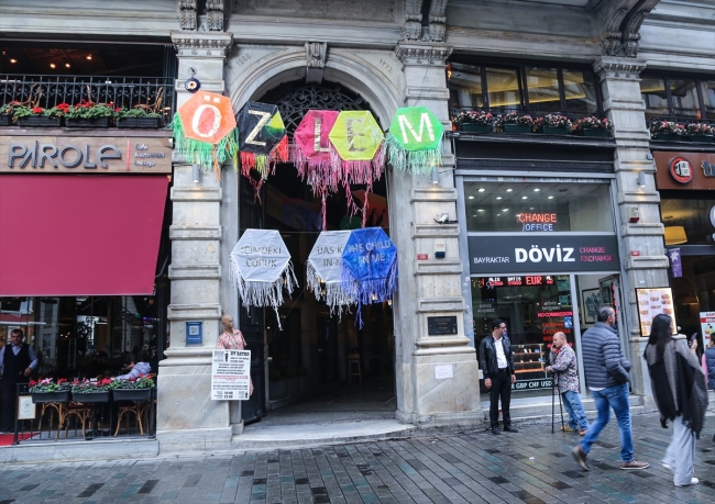 Asırlık Suriye Pasajı uçurtmalarla süslendi