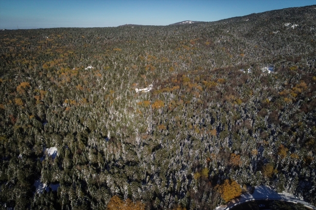 Uludağ'da iki mevsim bir arada yaşanıyor