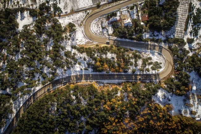 Uludağ'da iki mevsim bir arada yaşanıyor