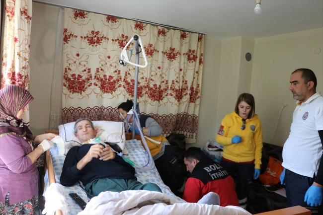 Bolu'da ALS hastasının yardımına itfaiye ekipleri yetişti