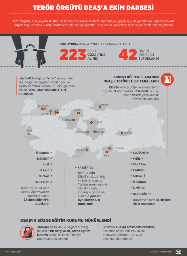 Terör örgütü DEAŞ'a ekim darbesi