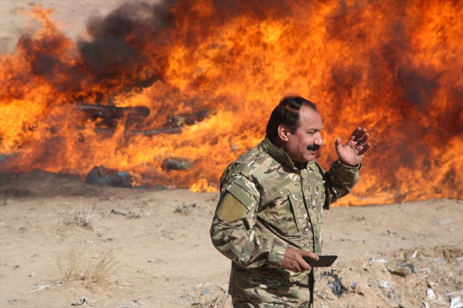 Afganistan'da 13 ton uyuşturucu imha edildi