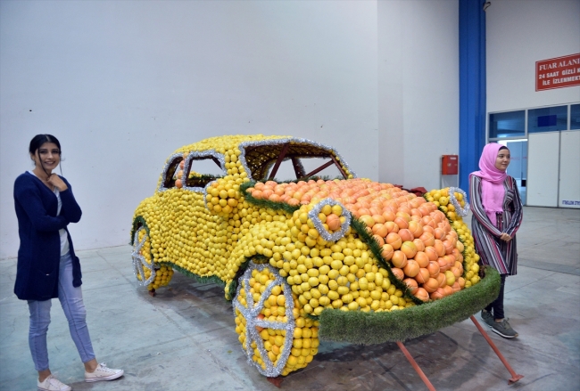 Mersinli kadınlar narenciyeyle birbirinden ilginç figürler oluşturuyor