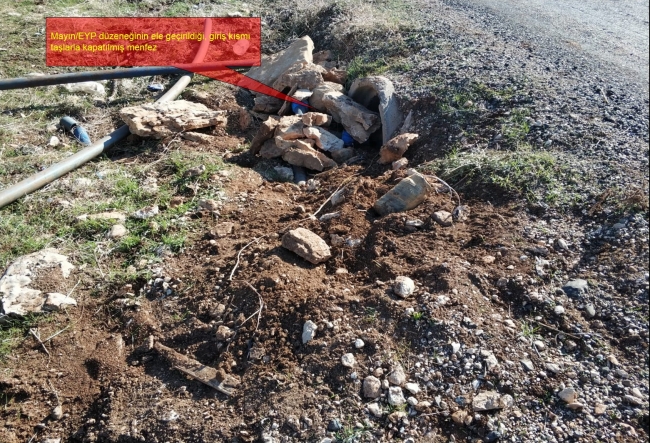 PKK'lı teröristlerin menfeze yerleştirdiği patlayıcı imha edildi