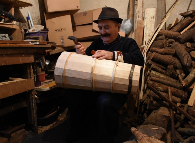 Ayran yayıkları Ali Rıza Çakmak'ın ellerinden çıkıyor