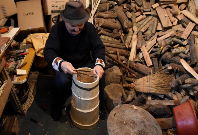 Ayran yayıkları Ali Rıza Çakmak'ın ellerinden çıkıyor