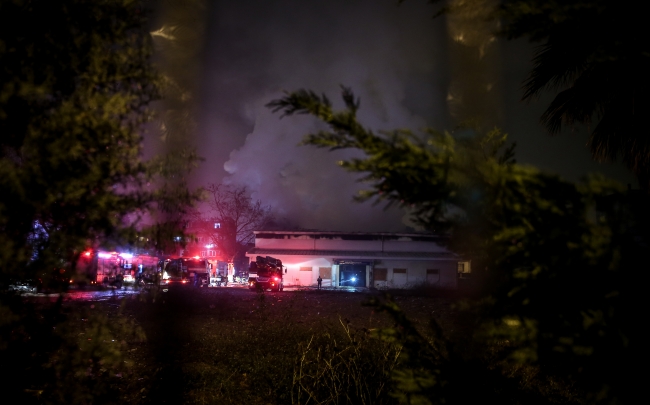 Bursa'da bir okulda yangın