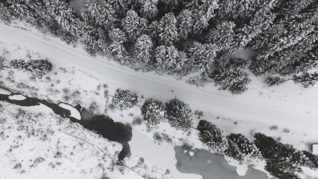 Yaralıgöz Dağı beyaza büründü