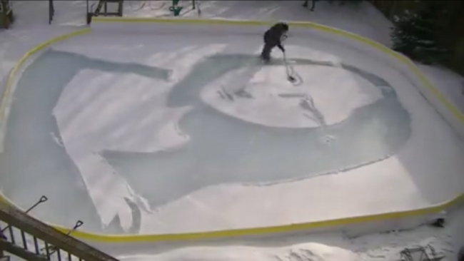 Kanada'da kardan "Mona Lisa" yapıldı