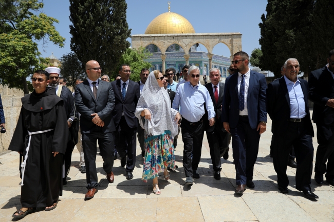 Şili Devlet Başkanının Mescid-i Aksa ziyareti İsrail'i rahatsız etti