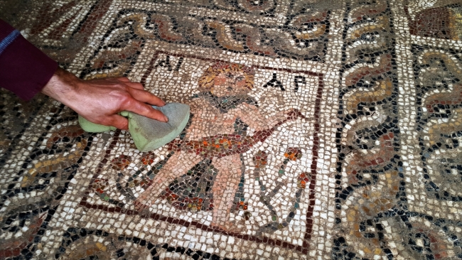 Binlerce yıllık mozaikte turp figürüne rastlandı