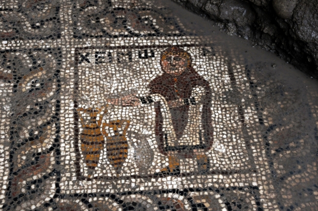 Binlerce yıllık mozaikte turp figürüne rastlandı