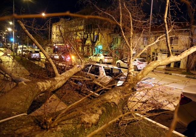 Bursa'da fırtına çatıları uçurdu