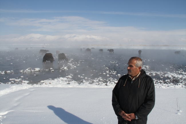 Hayvanları için kışın zorluklarına göğüs geriyorlar