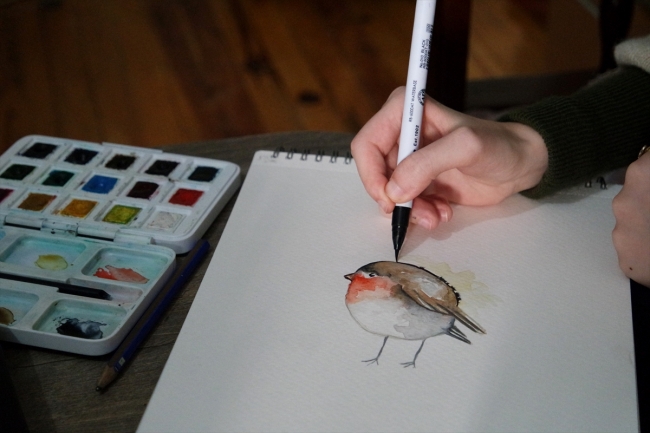 Kas hastası genç umutlarını tuvale yansıtıyor