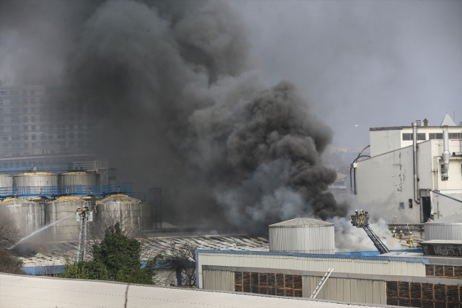 İstanbul'da fabrika yangını
