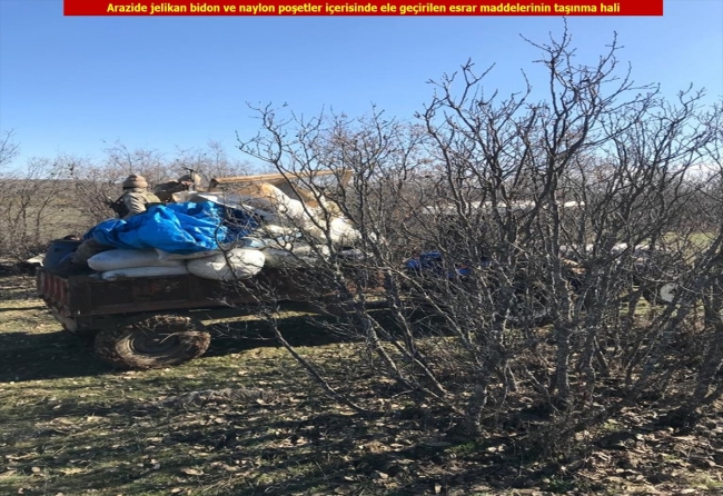 5 ton esrarın bulunduğu operasyonda 6 terör sığınağı imha edildi