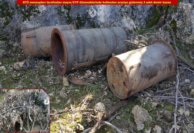 5 ton esrarın bulunduğu operasyonda 6 terör sığınağı imha edildi