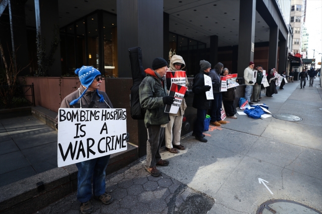 New York'ta Suudi Arabistan'a Yemen protestosu