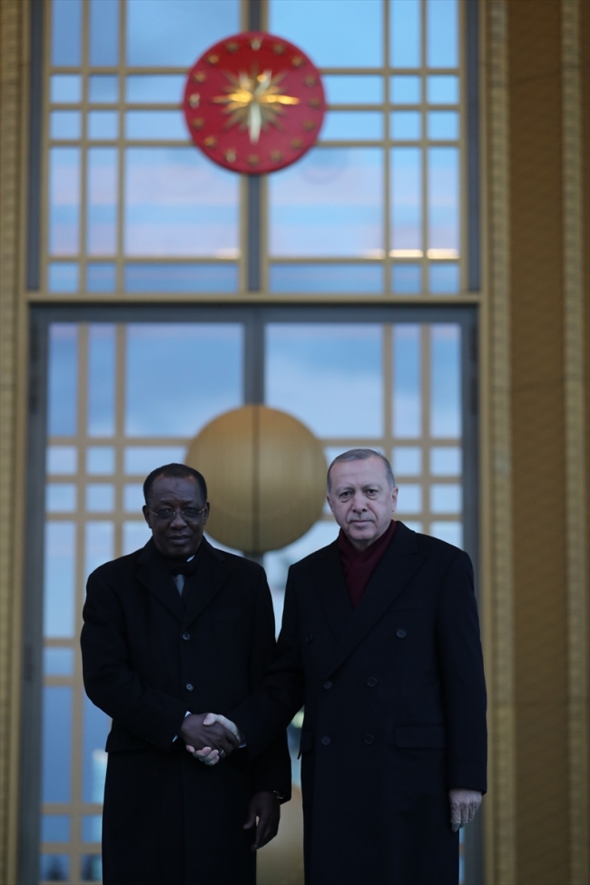Cumhurbaşkanı Erdoğan, Çad Cumhurbaşkanı Itno'yu resmi törenle karşıladı