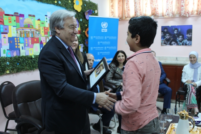 BM Genel Sekreteri Guterres'ten Ürdün'deki Beka kampına ziyaret